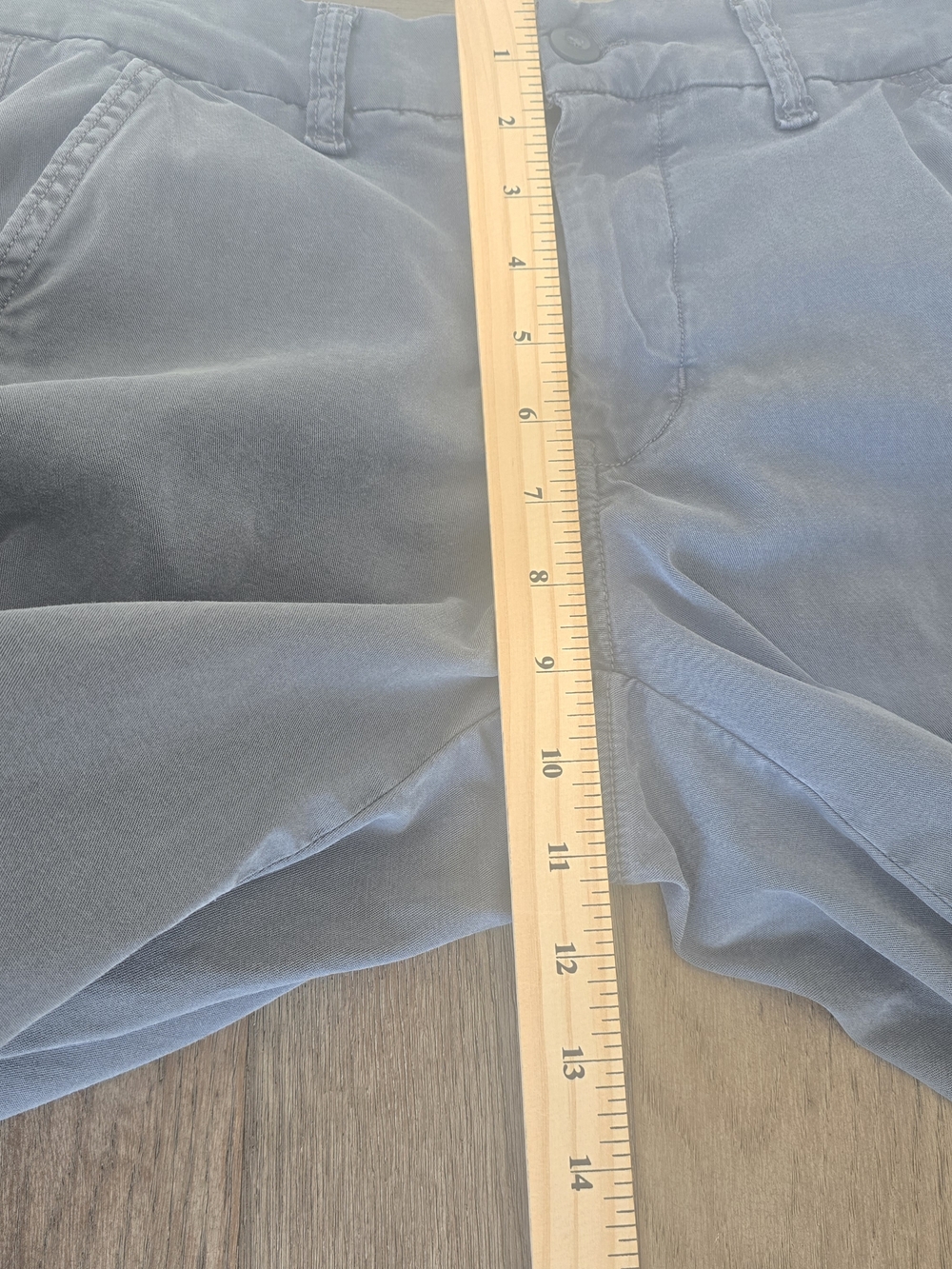 American Eagle Blue Mid Rise Baggy Wide Leg Cargo Pants Sz 4 Summer Y2k Street - Picture 6 of 10